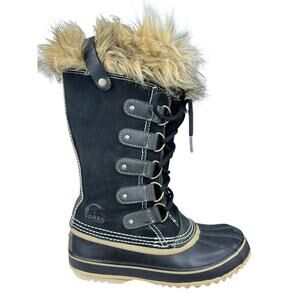 Sorel Women’s Joan Of Arctic Black Suede Winter Boot Size US 7